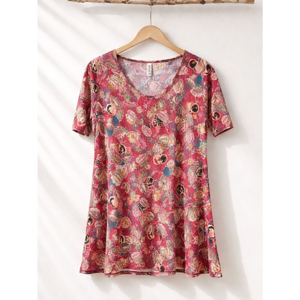 LuLaRoe Rose Multi Floral Scoop-Neck Tunic
